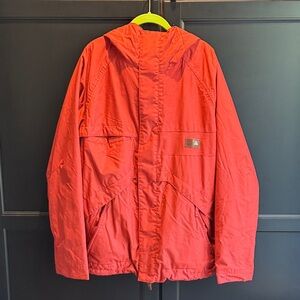 Burton Red Hooded Snowboarding Jacket for Men
